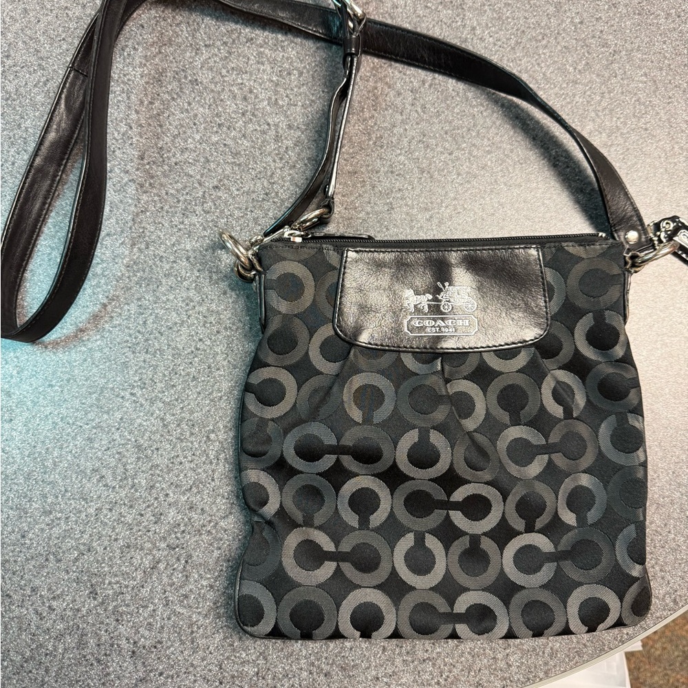 Coach Black Crossbody Bag with Signature Design